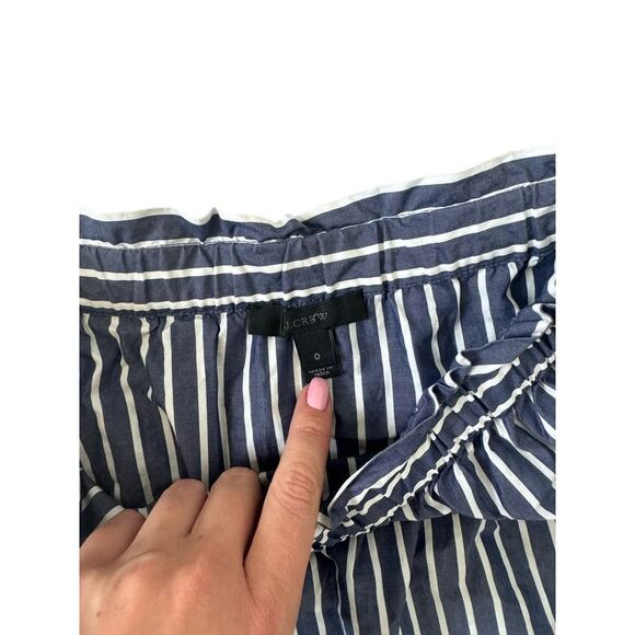 J.Crew EUC Stripped Off Shoulder Top Blouse Size 0 Open Shoulder - Picture 5 of 8